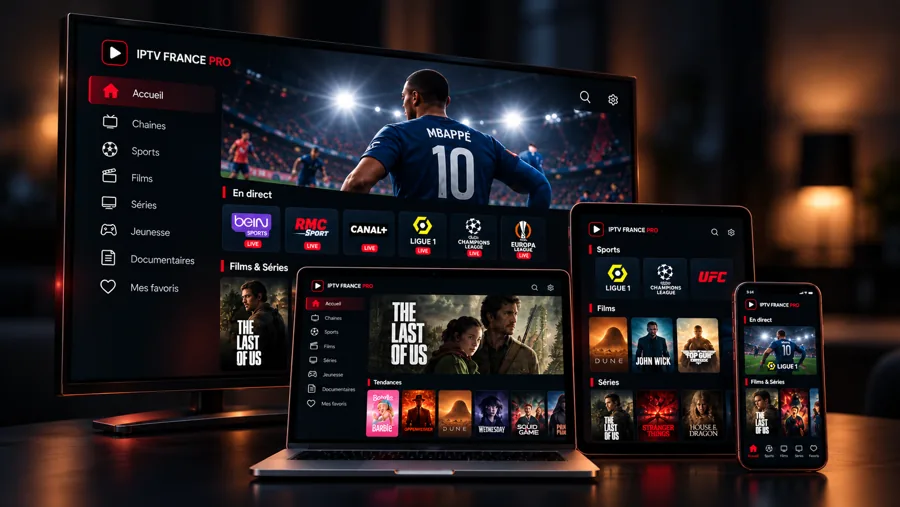 IPTV 4K sur Smart TV, PC, tablette et smartphone