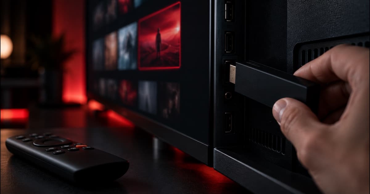 Installation de l'IPTV sur un Fire TV Stick branché en HDMI
