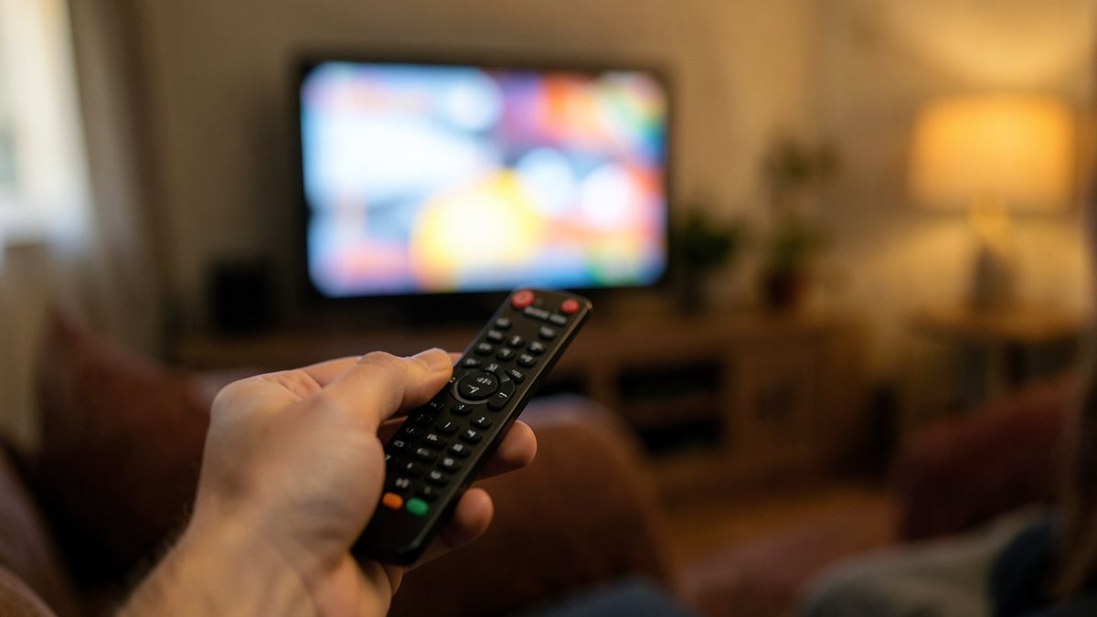 Interface TiViMate sur un téléviseur Android TV avec le guide des programmes
