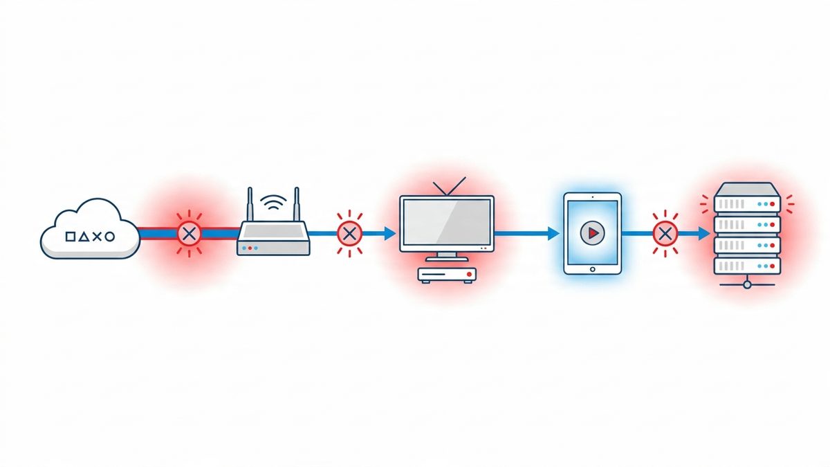 IPTV qui Bufferise ou Coupe : 12 Solutions qui Marchent Vraiment (2026) — illustration